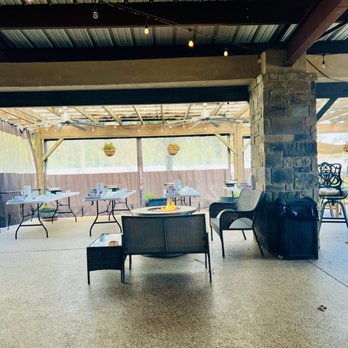 Wild Stallion Vineyards - Covered patio area - prepped for a cooking class - Venues & Event Spaces Near Me - Spring, Texas