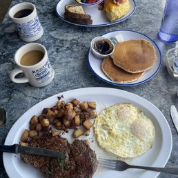 Steak & eggs and Mexican omelette Steak & eggs and Mexican omelette