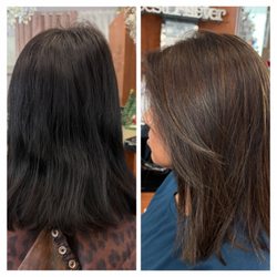 Before and after from dark to lighter