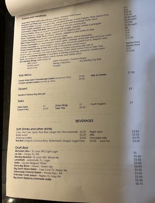 Menu photo 8 Sea Monkey Tavern & Grill Naples, FL
