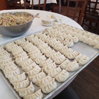 Ming Yen - Ming Yen's potstickers in the process of being filled - Chinese Near Me - Novato, California Ming Yen - Ming Yen's potstickers in the process of being filled - Chinese Near Me - Novato, California