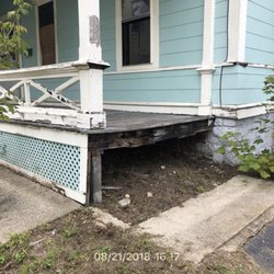 E & M Property Maintenance - Staircase missing - Before