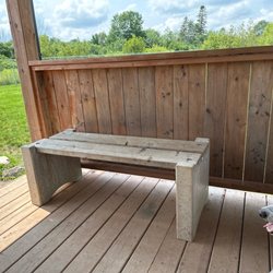 Off Leash East Hants - Bench in shade.