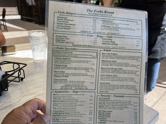 Menu photo 2 The Forks Resort Bass Lake, CA