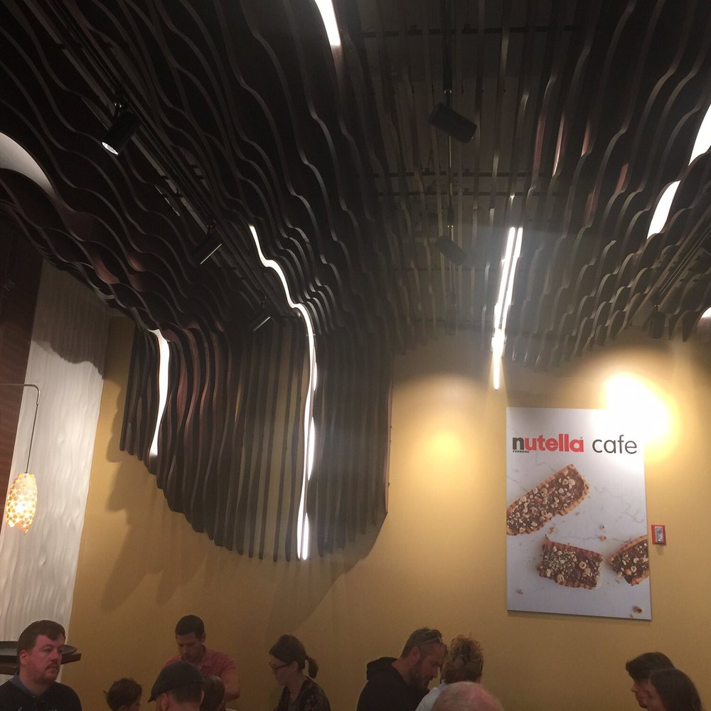 Nutella Cafe - Interesting ceiling decor - Desserts Near Me - Chicago, Illinois Nutella Cafe - Interesting ceiling decor - Desserts Near Me - Chicago, Illinois