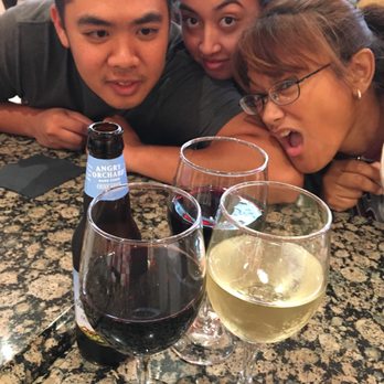 Mid Atlantic Seafood - Check in and you get free wine or beer. We all checked in. - Seafood Near Me - Laurel, Maryland