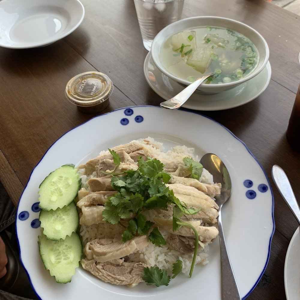 Thai Nyyom - Chicken and rice with wintermelon soup. - Thai Near Me - Toronto, Ontario Thai Nyyom - Chicken and rice with wintermelon soup. - Thai Near Me - Toronto, Ontario