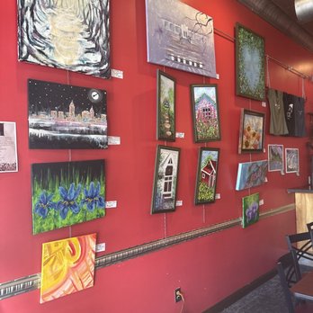 Grumpy's Cafe - Art wall. All pieces are for sale and are wonderful. - Breakfast & Brunch Near Me - Cleveland, Ohio Grumpy's Cafe - Art wall. All pieces are for sale and are wonderful. - Breakfast & Brunch Near Me - Cleveland, Ohio