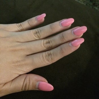 Beverly Nail Salon - My almond nails after 3 weeks! The only thing wrong with them after that long is that my natural nail has grown out too much. - Nail Salons Near Me - Austin, Texas