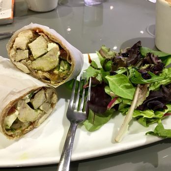 Coffee Rx - Italian Flare on a Whole Wheat Wrap... I liked the complimentary salad better than the wrap LOL - Coffee & Tea Near Me - Brooklyn, New York