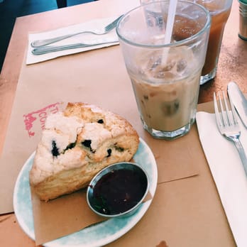 The Corner - Blueberry scone, iced coffee, iced latte - Cafes Near Me - Montclair, New Jersey