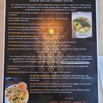 Thai and Taps - Lunch menu. - Thai Near Me - Snohomish, Washington