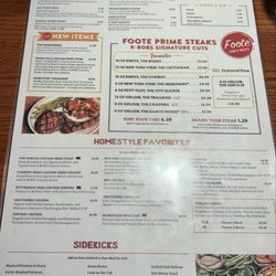 K-Bob's Steakhouse - Second side of menu