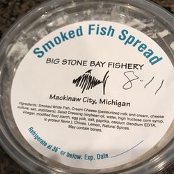Big Stone Bay Fishery - Whitefish dip $6 for 8oz, $12 for a 1lb container. It was phenomenal!