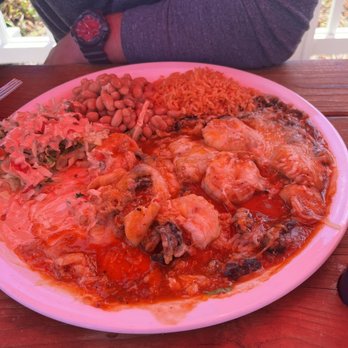 La Bodeguita - Seafood plate, sooo good! - Mexican Near Me - Bodega Bay, California