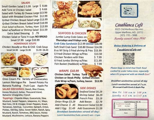 Menu photo 2 Casablanca Cafe Upper Marlboro, MD Menu photo 2 Casablanca Cafe Upper Marlboro, MD