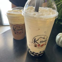 Vietnamese Egg Coffee and Jasmine Milk Tea w/ Boba