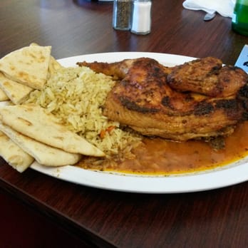 Mikonos Grill - Greek half chicken with rice and pita bread. - Greek Near Me - Milpitas, California