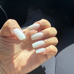Coffin shape acrylic milky white