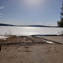 Lake Antoine County Park - View of the boat launch in April.