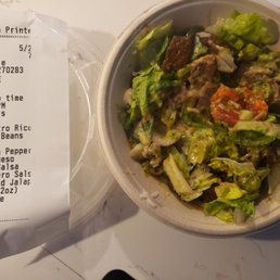 Unaltered meal looking gross and missing quite a bit.