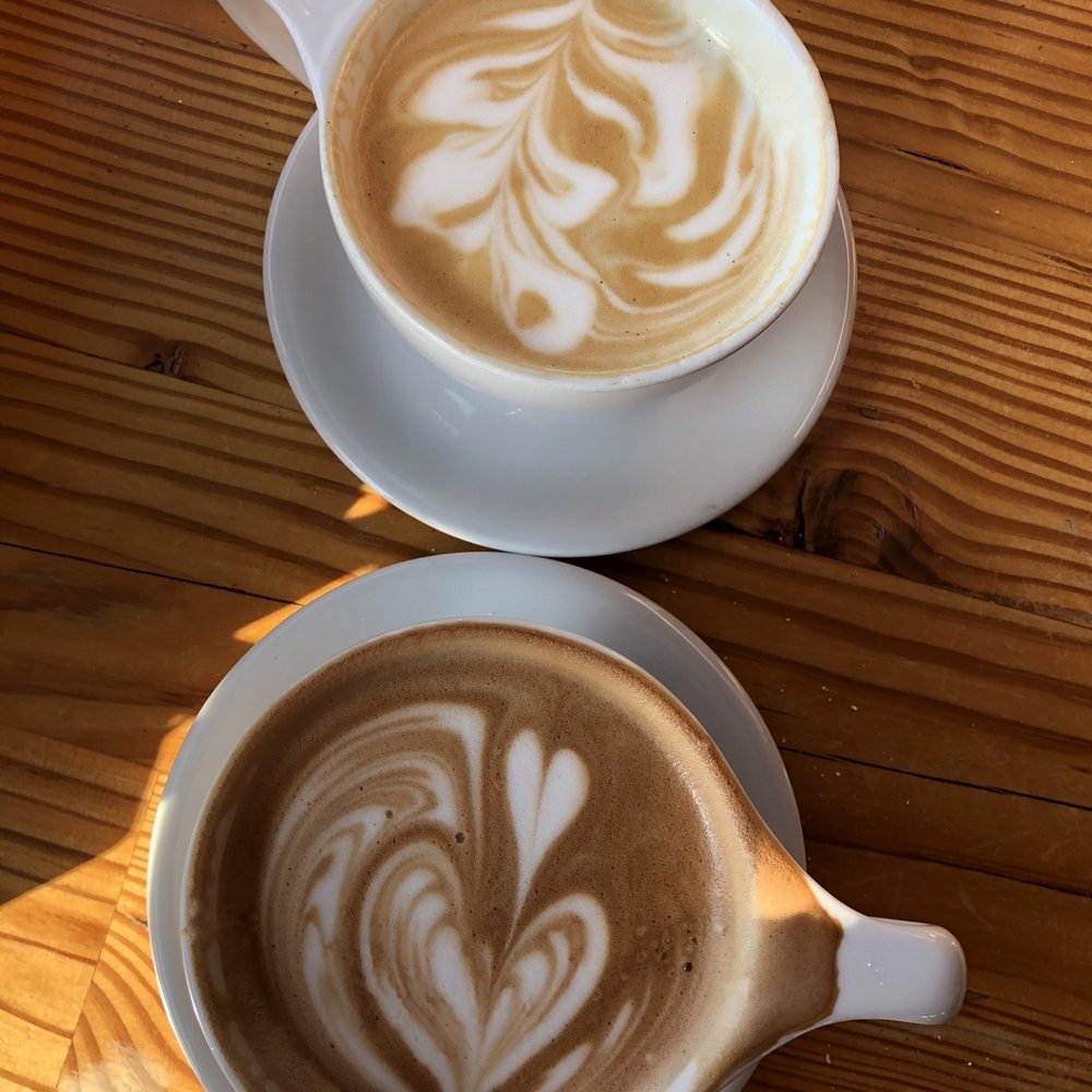 PROVIDER - top: vanilla latte; bottom: chocolate latte - Coffee & Tea Near Me - Indianapolis, Indiana PROVIDER - top: vanilla latte; bottom: chocolate latte - Coffee & Tea Near Me - Indianapolis, Indiana