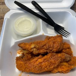 Uxbridge House of Pizza - Boneless Buffalo wings are huge