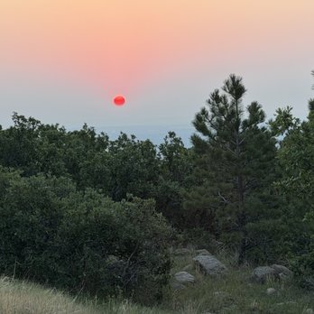 Cheyenne Mountain State Park - August 4, 2026 - Smoke from nearby fires gave us a red sun in the morning. - Parks Near Me - Colorado Springs, Colorado Cheyenne Mountain State Park - August 4, 2026 - Smoke from nearby fires gave us a red sun in the morning. - Parks Near Me - Colorado Springs, Colorado