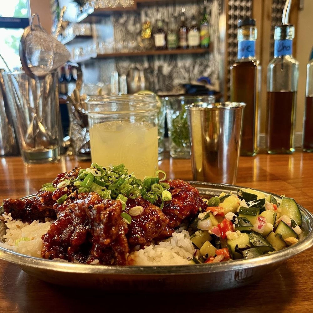 Spork - Spicy chicken with kimchi. And a margarita on the side. - Mexican Near Me - Bend, Oregon Spork - Spicy chicken with kimchi. And a margarita on the side. - Mexican Near Me - Bend, Oregon