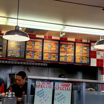 Wolfy's - Counter & "Specials" at Wolfy's. They have different specials everyday. - Hot Dogs Near Me - Chicago, Illinois Wolfy's - Counter & "Specials" at Wolfy's. They have different specials everyday. - Hot Dogs Near Me - Chicago, Illinois