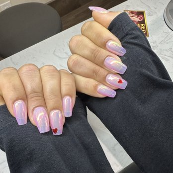 Red Ruby Nails & Spa - Super cute pink chrome. - Nail Salons Near Me - Upland, California