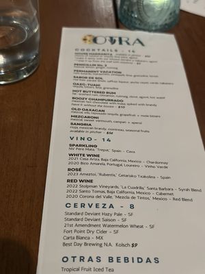 Menu photo 8 Otra San Francisco, CA