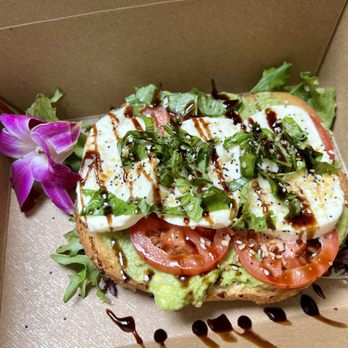 One Love Cafe - Avocado Toast Caprese Style - Coffee & Tea Near Me - San Bruno, California One Love Cafe - Avocado Toast Caprese Style - Coffee & Tea Near Me - San Bruno, California