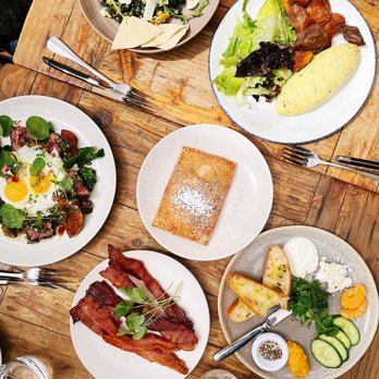 Foreign Cinema - Steak & Eggs, Greens & Grains Bowl, Champagne French Omelette, mango pop tart, side of bacon - Breakfast & Brunch Near Me - San Francisco, California Foreign Cinema - Steak & Eggs, Greens & Grains Bowl, Champagne French Omelette, mango pop tart, side of bacon - Breakfast & Brunch Near Me - San Francisco, California