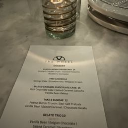 Desert menu Desert menu