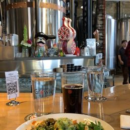 Vegan Bowl and a pint of beer Vegan Bowl and a pint of beer