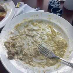 Chilaquiles with steak and eggs sunny side
