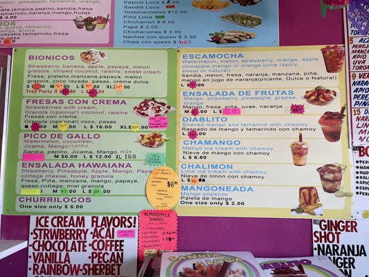 Menu photo 2 Super Bionicos La Fiesta Bellflower, CA