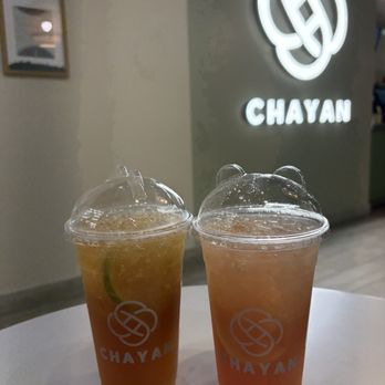 Chayan - Left side - Da-Hong-Pao Lemon Tea Right side - Guava Lemon Tea (Jasmine Tea) - Bubble Tea Near Me - Rowland Heights, California