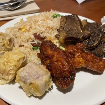 Bacchanal Buffet - kinda hard texture fried rice along with siu mai and disappointing Korean fried chicken wings and ok Galbi - Buffets Near Me - Las Vegas, Nevada Bacchanal Buffet - kinda hard texture fried rice along with siu mai and disappointing Korean fried chicken wings and ok Galbi - Buffets Near Me - Las Vegas, Nevada