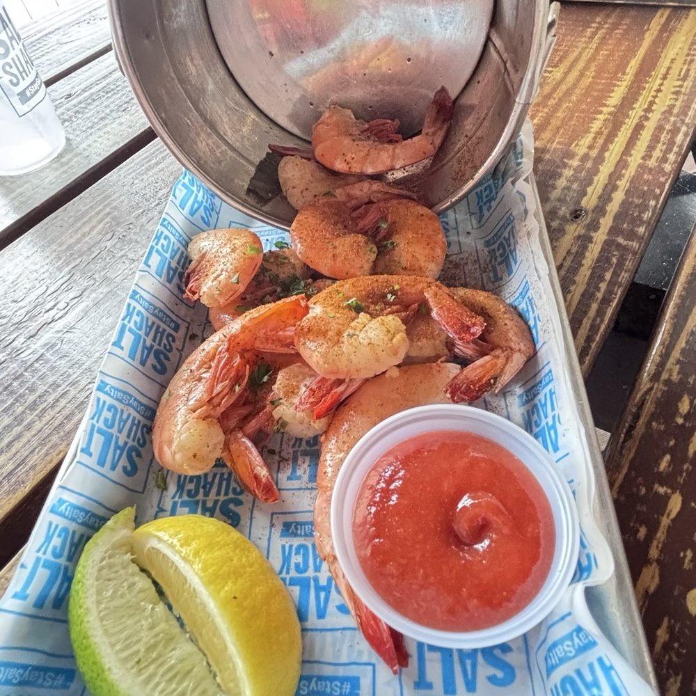 Salt Shack - Peel n' eat shrimp - great presentation - Seafood Near Me - Clermont, Florida