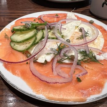 Sadelle's - Special breakfast request: Smoked salmon with eggs over medium - Breakfast & Brunch Near Me - Las Vegas, Nevada Sadelle's - Special breakfast request: Smoked salmon with eggs over medium - Breakfast & Brunch Near Me - Las Vegas, Nevada