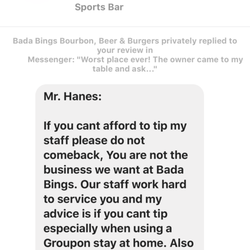 Badda Bing - Worst place ever!