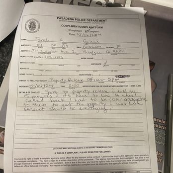 Pasadena Police Department - Following a report and complaint based off the harassment and retaliation, I've been faced with repetitiously. - Police Departments Near Me - Pasadena, California Pasadena Police Department - Following a report and complaint based off the harassment and retaliation, I've been faced with repetitiously. - Police Departments Near Me - Pasadena, California