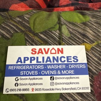 Savon Appliances - Appliances Near Me - Bakersfield, California Savon Appliances - Appliances Near Me - Bakersfield, California