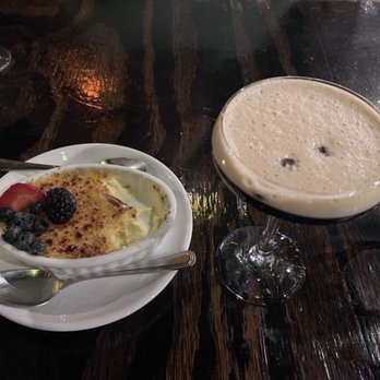 Parlor House Bistro - Crème brûlée and espresso martini - New American Near Me - Dunedin, Florida