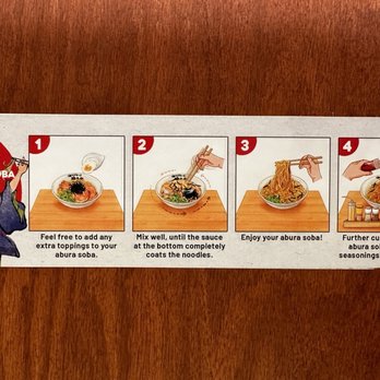Kajiken - Instructions- mix noodles well with oil at bottom - Ramen Near Me - New York, New York Kajiken - Instructions- mix noodles well with oil at bottom - Ramen Near Me - New York, New York