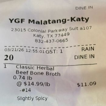 YGF Malatang - 5th time, I'm getting the hand of knowing how to get my meal to weight less.  Took home the broth too. - Hot Pot Near Me - Katy, Texas