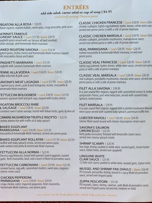 Menu photo 3 Savona's Trattoria Kingston, NY Menu photo 3 Savona's Trattoria Kingston, NY