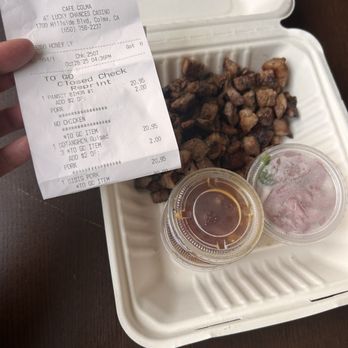 Cafe Colma - $21 for a cup of pork sisig - Filipino Near Me - Colma, California Cafe Colma - $21 for a cup of pork sisig - Filipino Near Me - Colma, California